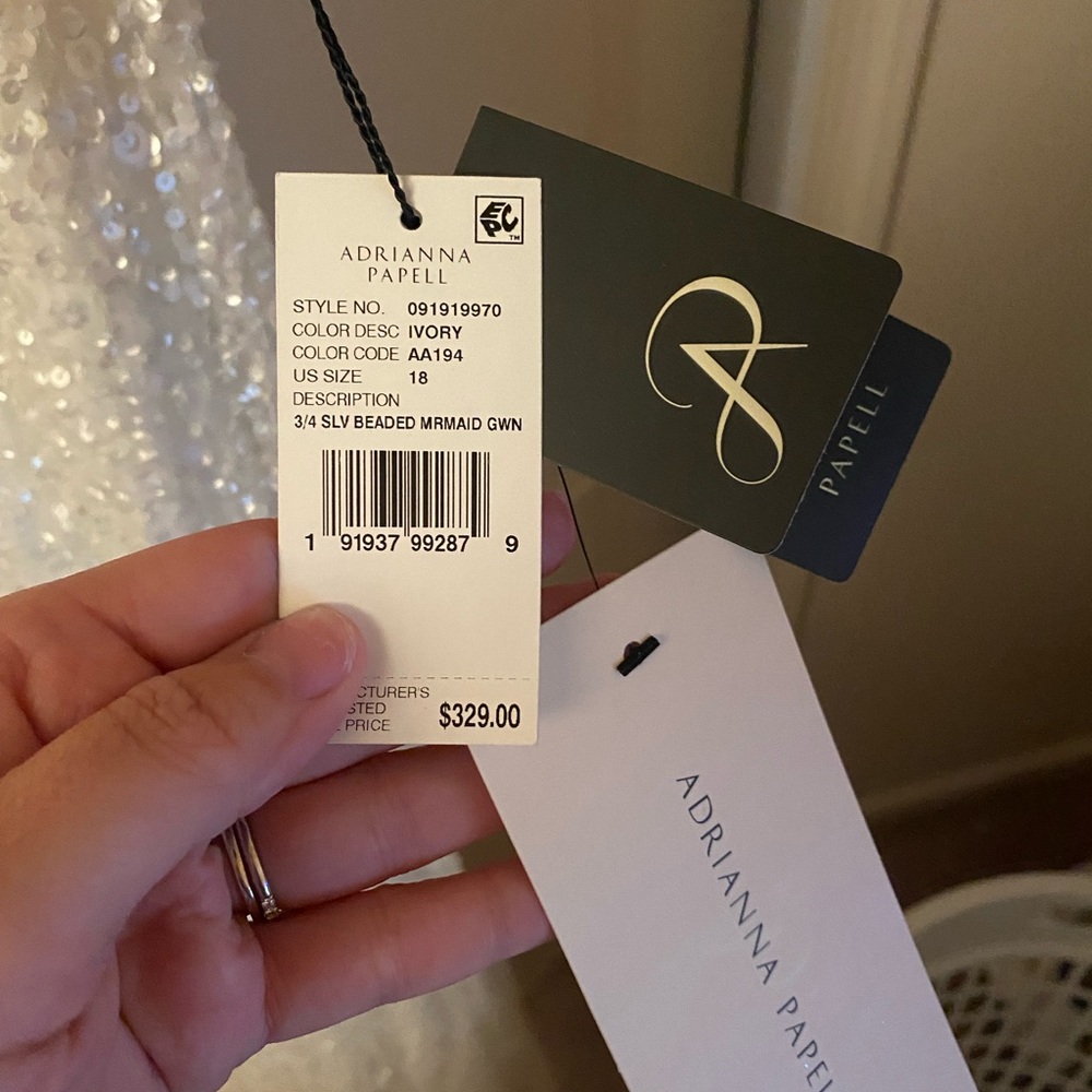 Adrianna pappel size 18 white gown